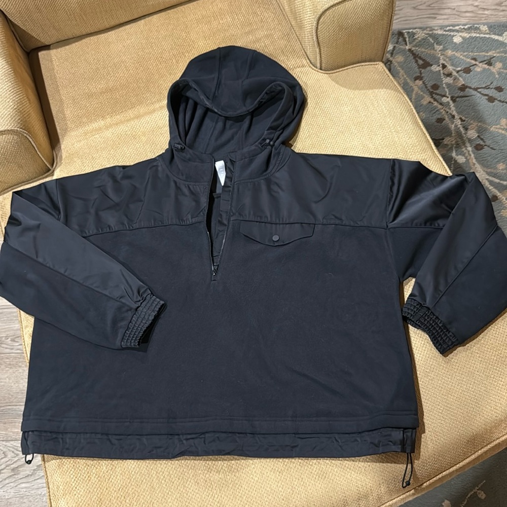 Athleta womens Jacket with hoodie, crop length